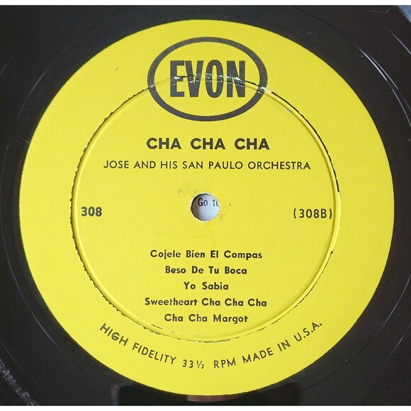 Jose & His San Paulo Orchestra LP - Cha Cha Cha- Evon 180g EX/VG+ Latin - Picture 4 of 4